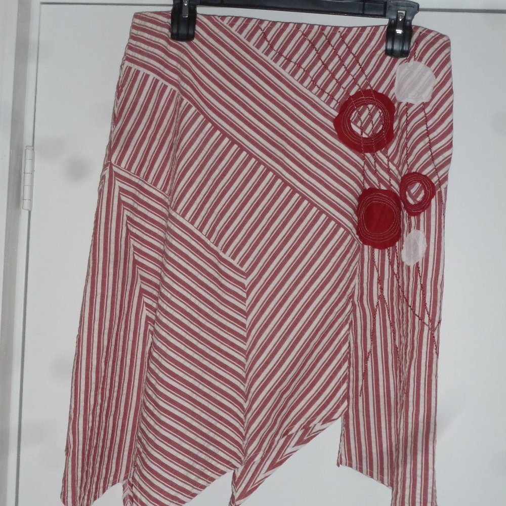 Summer sale - sexy assymetrical skirt with decor sz 16